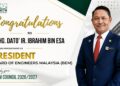 Congratulations on the Appointment of the President of the Board of Engineers Malaysia (BEM)